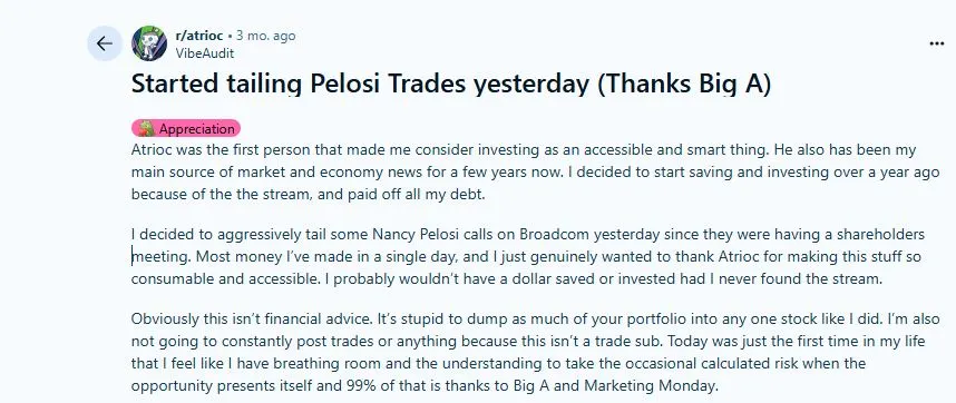 Nancy Pelosi stock Tracking