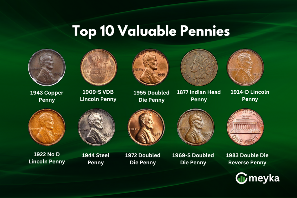 Top 10 valuable pennies