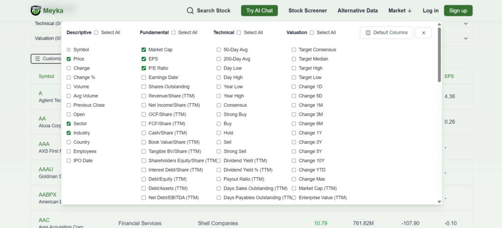 TradingView Stock Screener Alternative