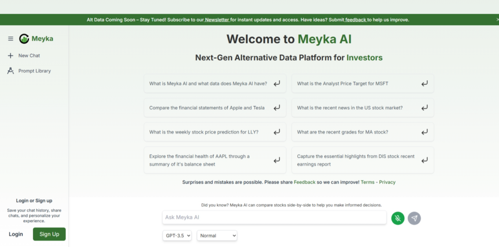 meyka chatgpt for stock market