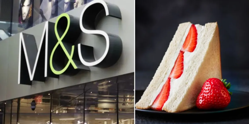 M&S Strawberry Sandwiches