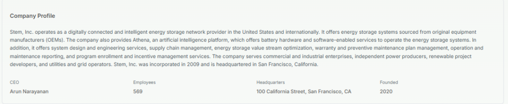 STEM Company Profile
