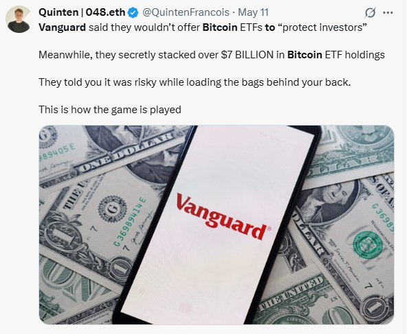 Vanguard's Crypto