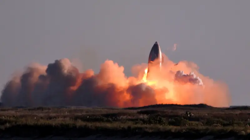SpaceX’s Starship SN8 test flight and explosion happened in 2020.