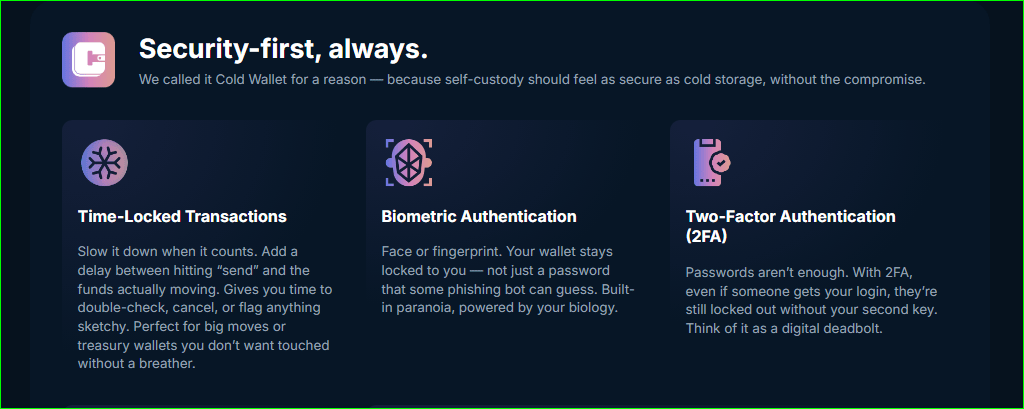 Cold Wallet Security