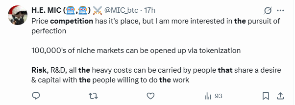 Tokenization can open countless niche markets.