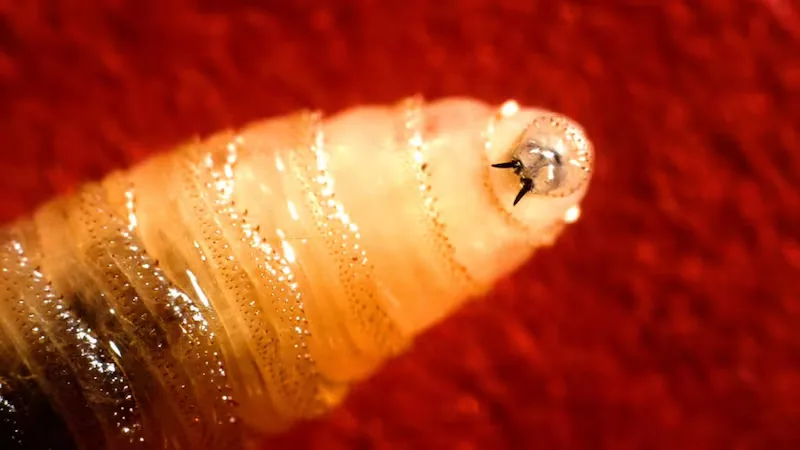 flesh-eating screwworm parasite