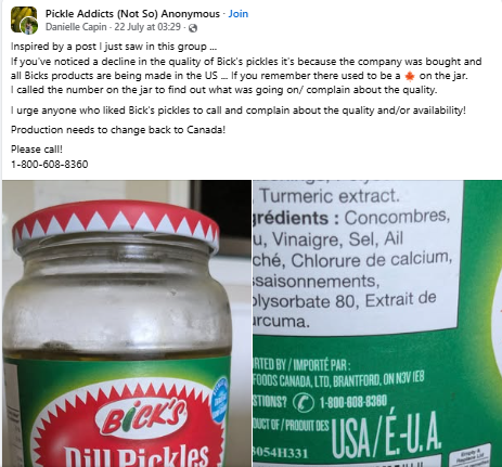 Consumers' Reaction to Bick's Unavailability 