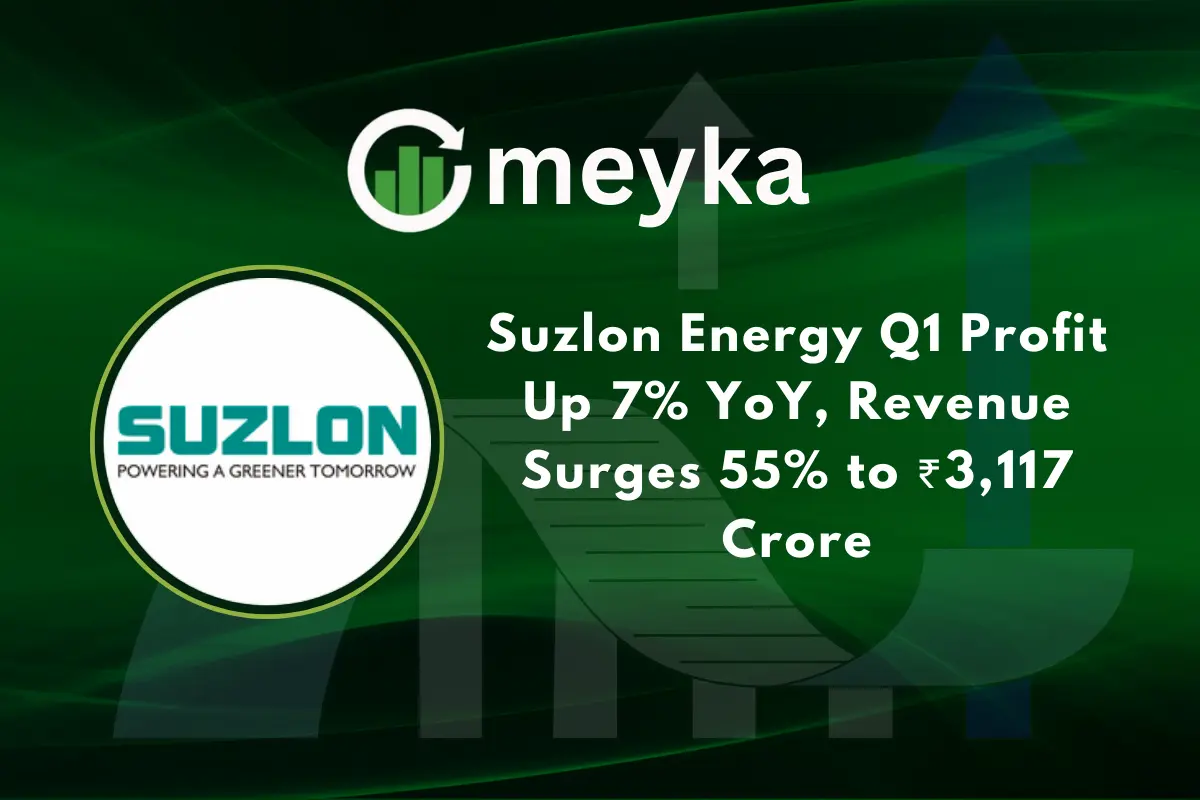Suzlon Energy Q1 Profit Up 7% YoY, Revenue Surges 55% to ₹3,117 Crore
