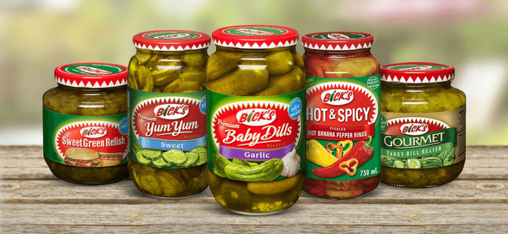 Since 2010, Bick’s pickles are imported from the U.S.