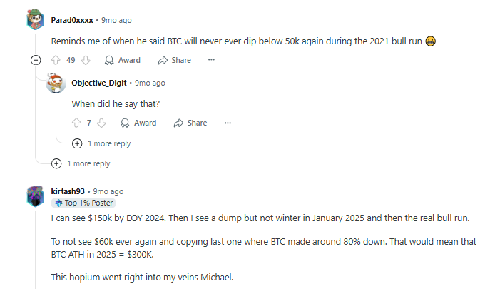 Reddit Talks on Bitcoin bull run over