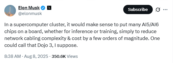 Musk's Strategic Plans on Dojo 3