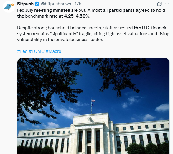 Fed July Meeting Minutes Highlighted 