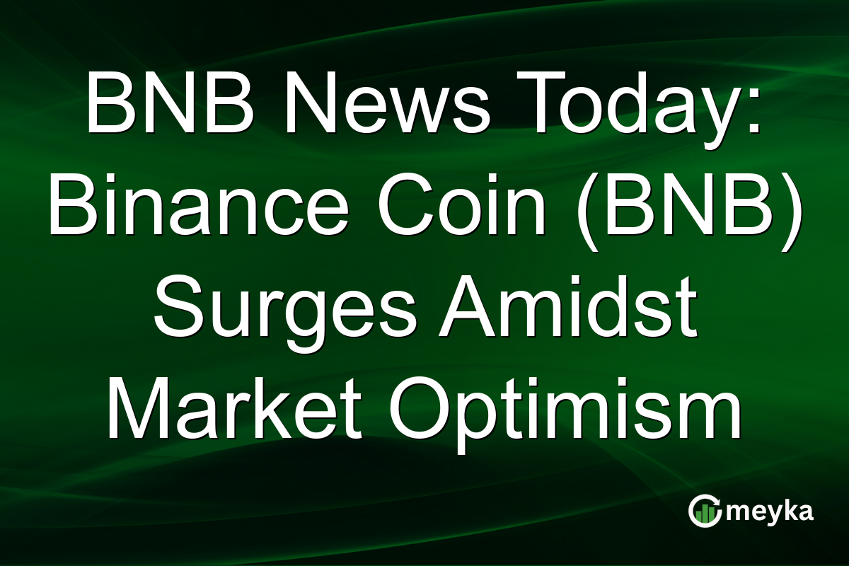 BNB News Today: Binance Coin (BNB) Surges Amidst Market Optimism