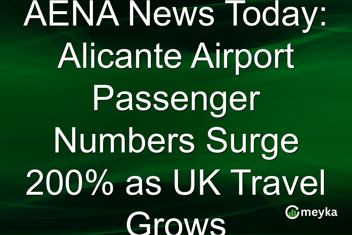 AENA News Today: Alicante Airport Passenger Numbers Surge 200% as UK Travel Grows