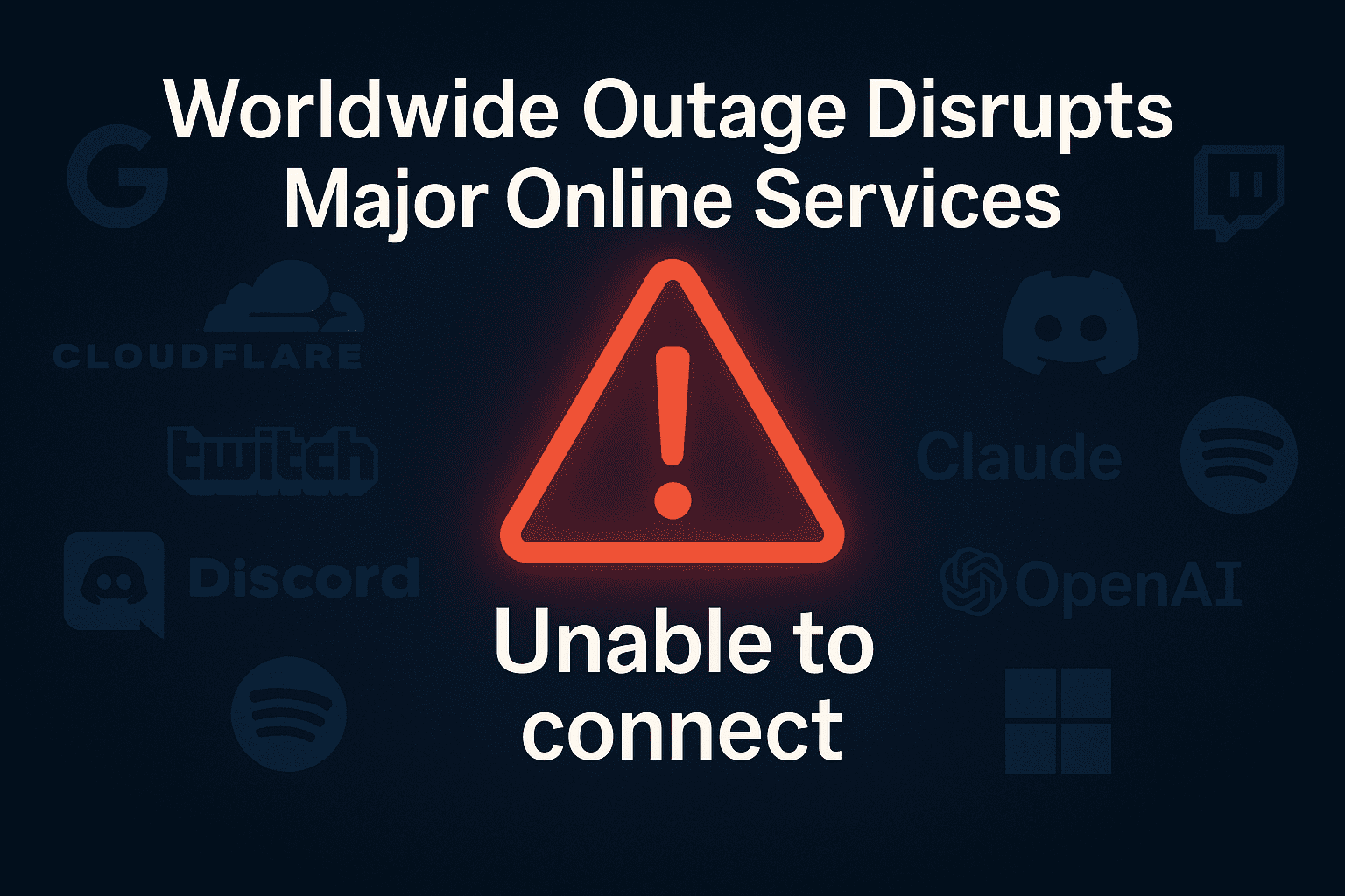 Global Outage hits major companies with 503 errors, disrupting servers worldwide