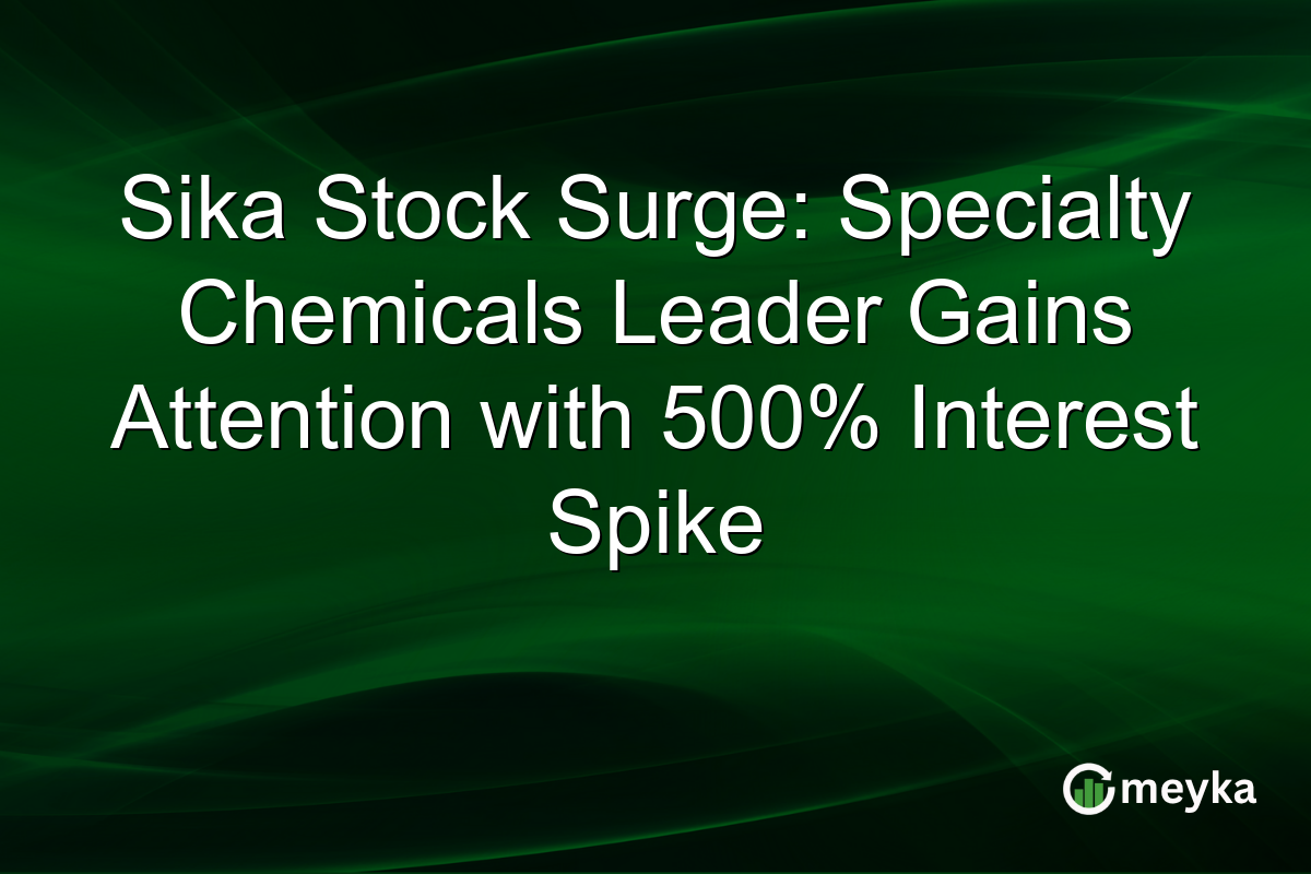 Sika Stock Surge: Specialty Chemicals Leader Gains Attention with 500% Interest Spike