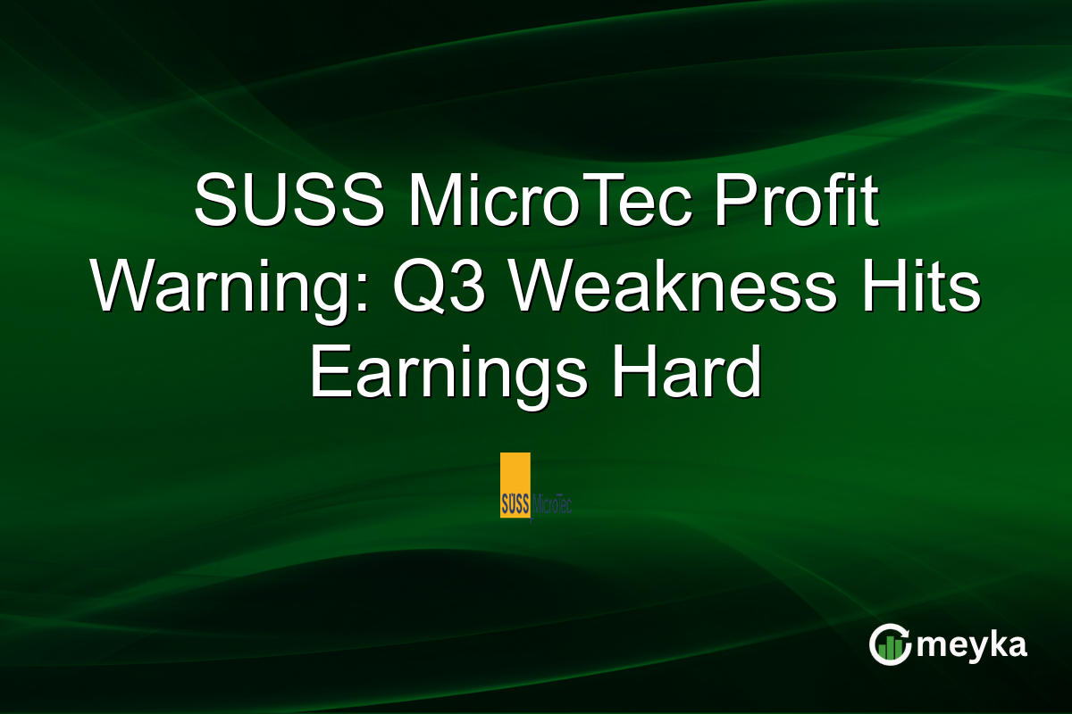 SUSS MicroTec Profit Warning: Q3 Weakness Hits Earnings Hard