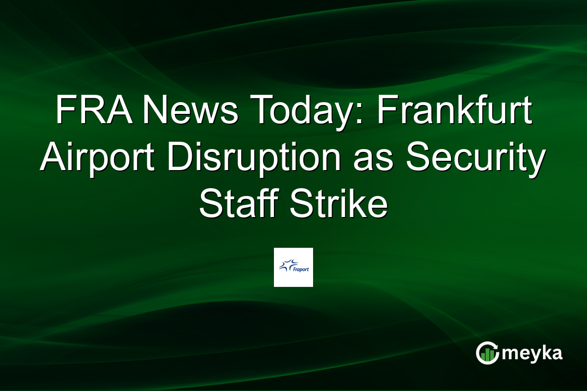 FRA News Today: Frankfurt Airport Disruption as Security Staff Strike
