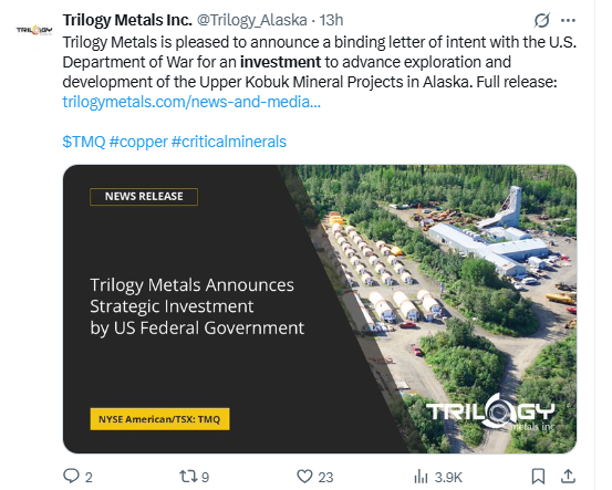 X Source: Triology's Official Announcement about US Investment