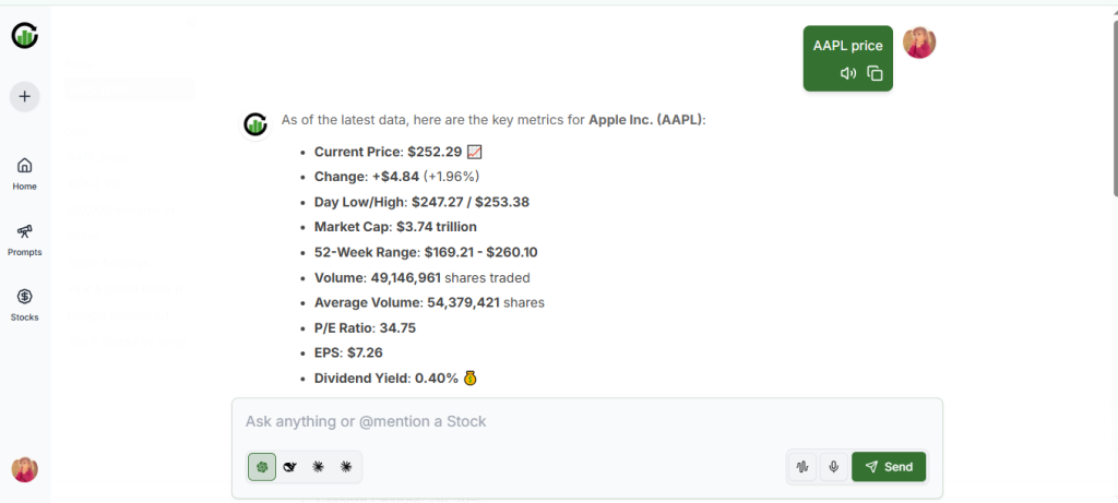 Meyka's AI Chatbot for Stock Research Analysis