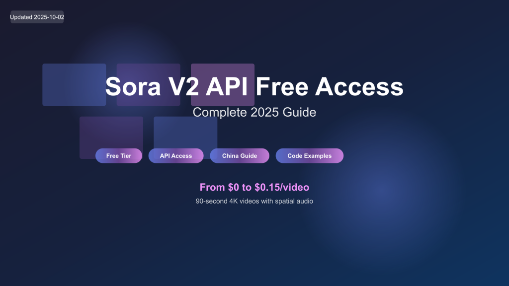 Sora V2 API Free Access