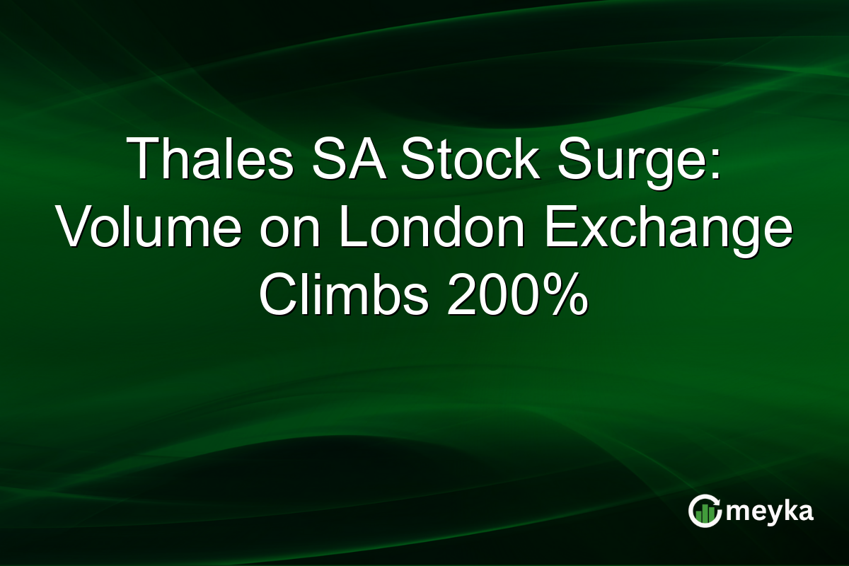 Thales SA Stock Surge: Volume on London Exchange Climbs 200%