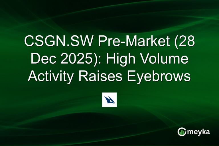 CSGN.SW Pre-Market (28 Dec 2025): High Volume Activity Raises Eyebrows