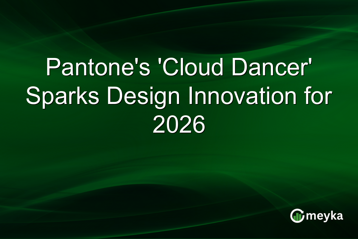 Pantone’s ‘Cloud Dancer’ Sparks Design Innovation for 2026