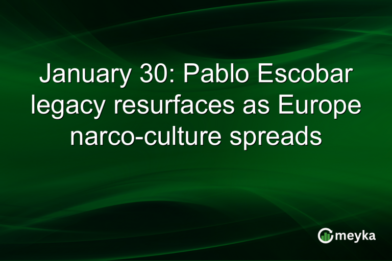 January 30: Pablo Escobar legacy resurfaces as Europe narco-culture spreads