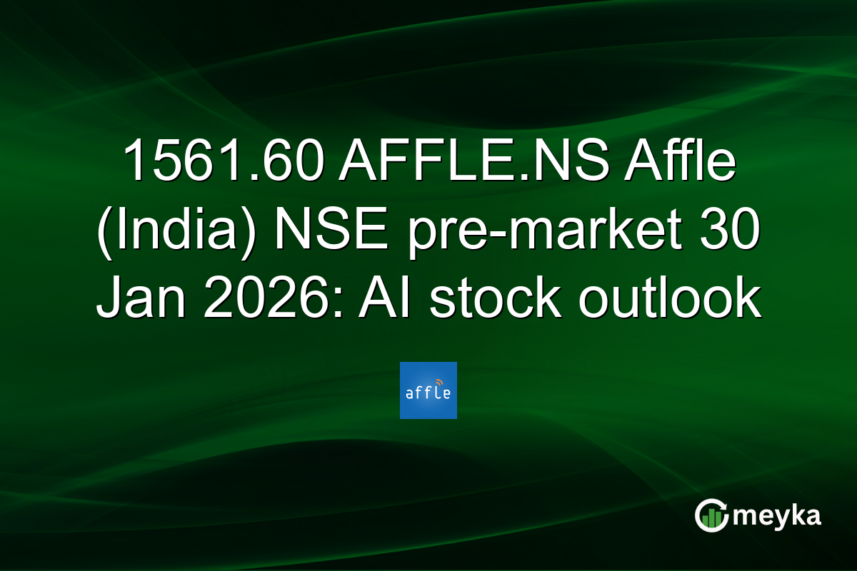 1561.60 AFFLE.NS Affle (India) NSE pre-market 30 Jan 2026: AI stock outlook