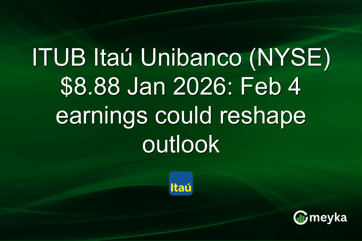 ITUB Itaú Unibanco (NYSE) $8.88 Jan 2026: Feb 4 earnings could reshape outlook