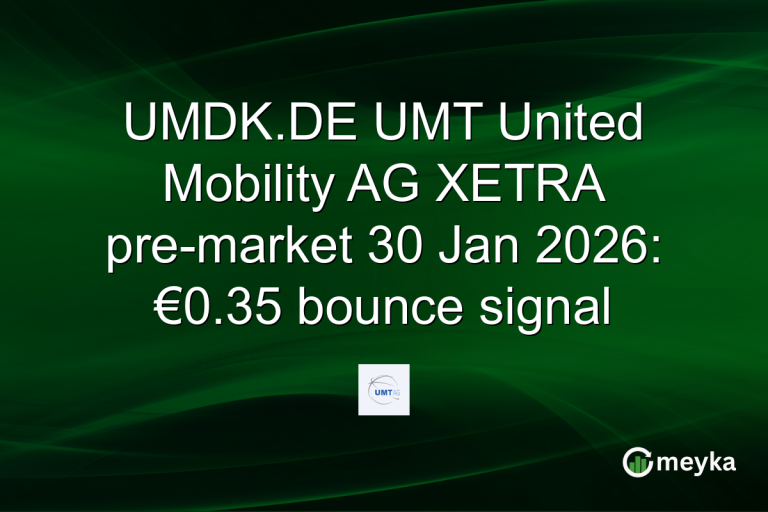 UMDK.DE UMT United Mobility AG XETRA pre-market 30 Jan 2026: €0.35 bounce signal