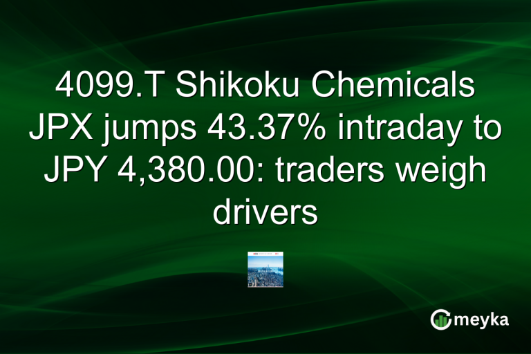4099.T Shikoku Chemicals JPX jumps 43.37% intraday to JPY 4,380.00: traders weigh drivers
