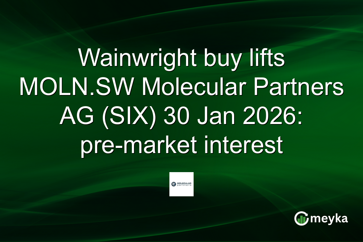 Wainwright buy lifts MOLN.SW Molecular Partners AG (SIX) 30 Jan 2026: pre-market interest