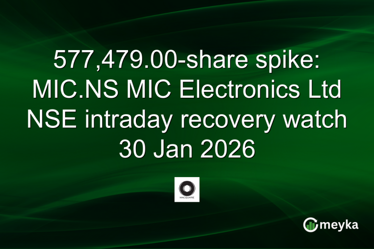 577,479.00-share spike: MIC.NS MIC Electronics Ltd NSE intraday recovery watch 30 Jan 2026