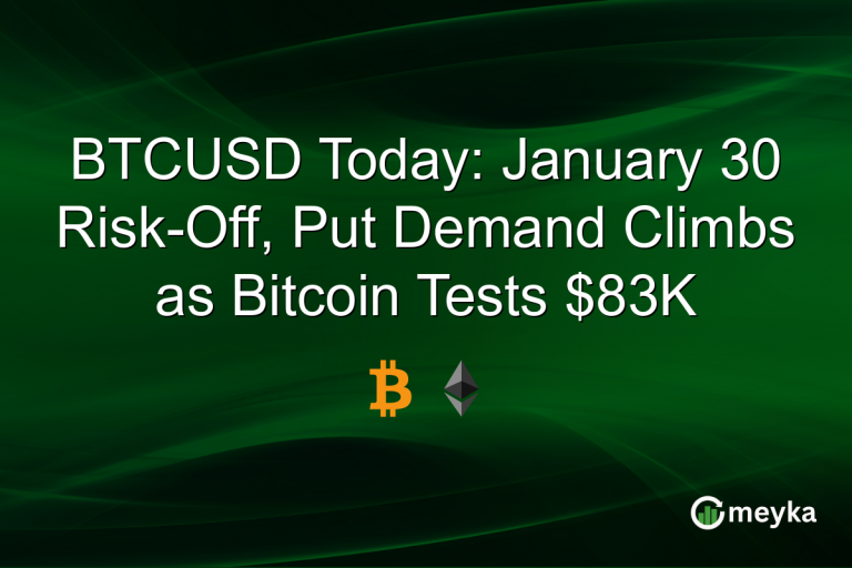 BTCUSD Today: January 30 Risk-Off, Put Demand Climbs as Bitcoin Tests $83K
