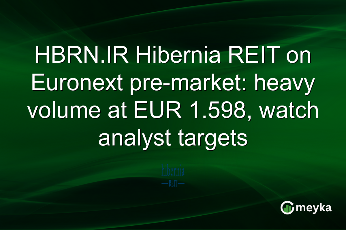 HBRN.IR Hibernia REIT on Euronext pre-market: heavy volume at EUR 1.598, watch analyst targets