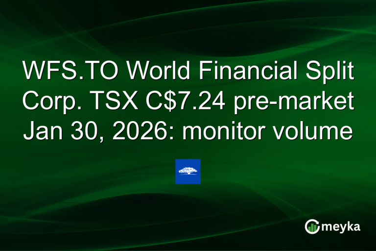 WFS.TO World Financial Split Corp. TSX C$7.24 pre-market Jan 30, 2026: monitor volume