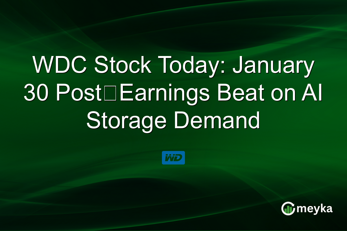 WDC Stock Today: January 30 Post‑Earnings Beat on AI Storage Demand