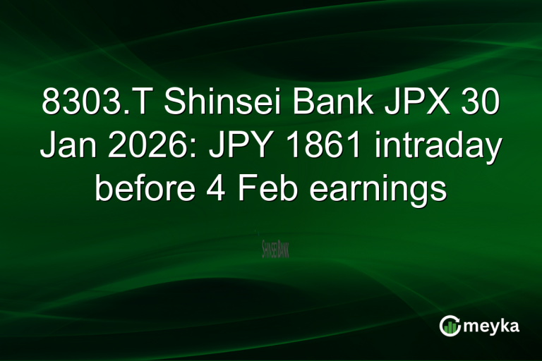 8303.T Shinsei Bank JPX 30 Jan 2026: JPY 1861 intraday before 4 Feb earnings