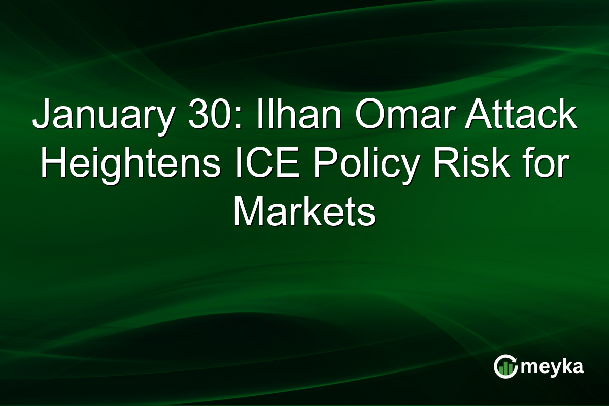 January 30: Ilhan Omar Attack Heightens ICE Policy Risk for Markets