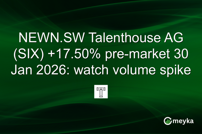 NEWN.SW Talenthouse AG (SIX) +17.50% pre-market 30 Jan 2026: watch volume spike