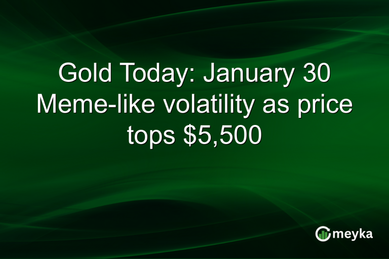 Gold Today: January 30 Meme-like volatility as price tops $5,500