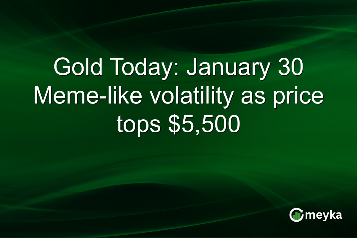 Gold Today: January 30 Meme-like volatility as price tops $5,500