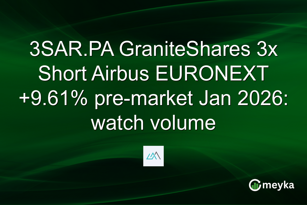 3SAR.PA GraniteShares 3x Short Airbus EURONEXT +9.61% pre-market Jan 2026: watch volume