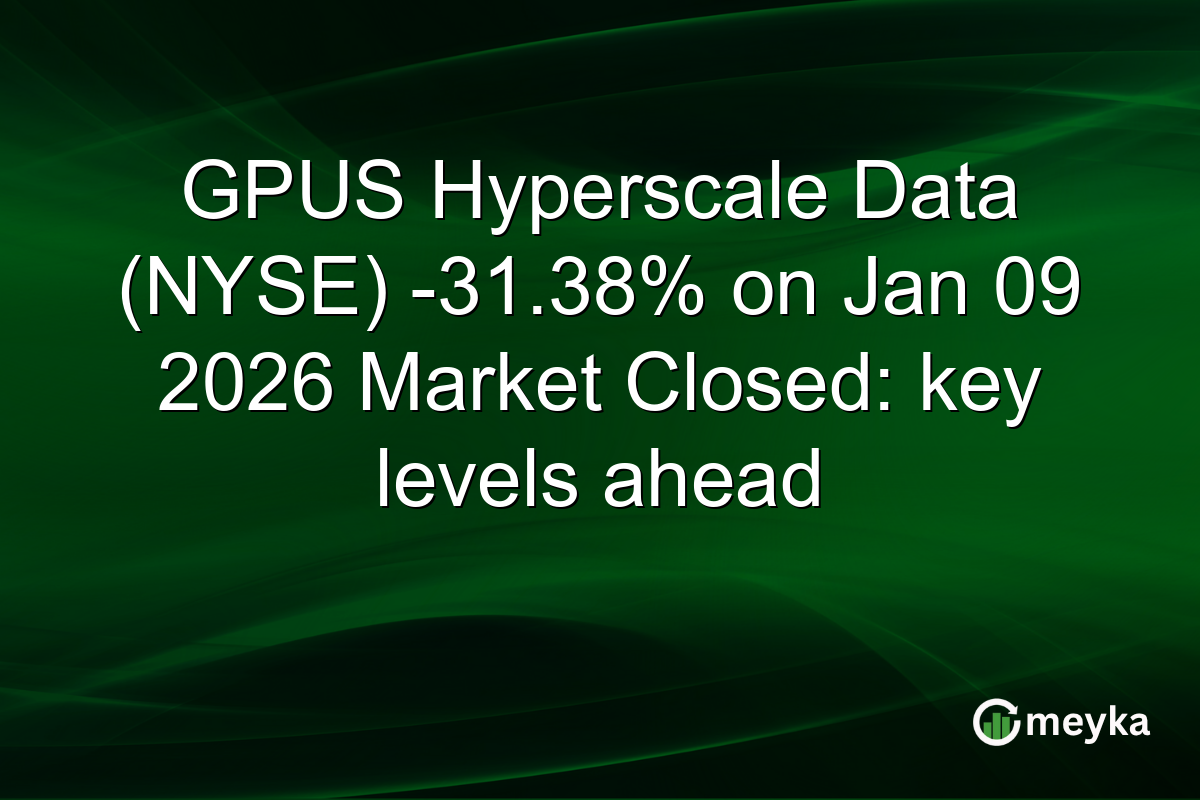GPUS Hyperscale Data (NYSE) -31.38% on Jan 09 2026 Market Closed: key levels ahead