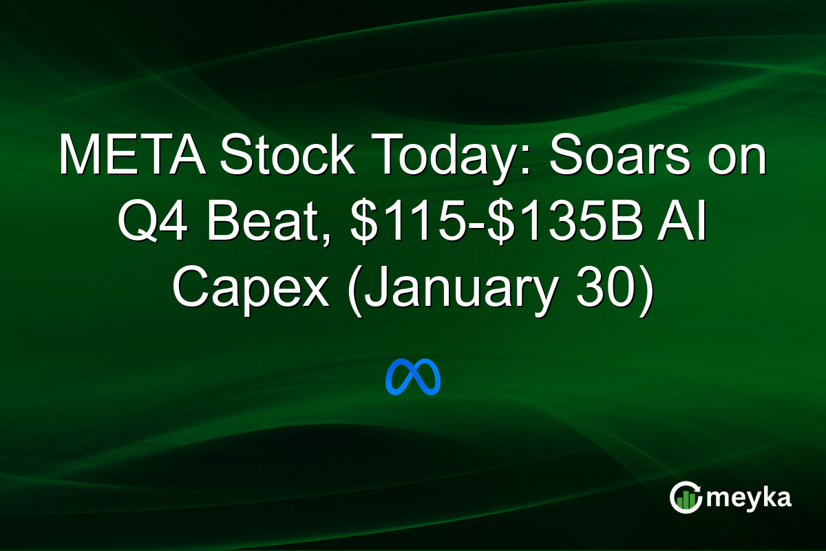 META Stock Today: Soars on Q4 Beat, $115-$135B AI Capex (January 30)