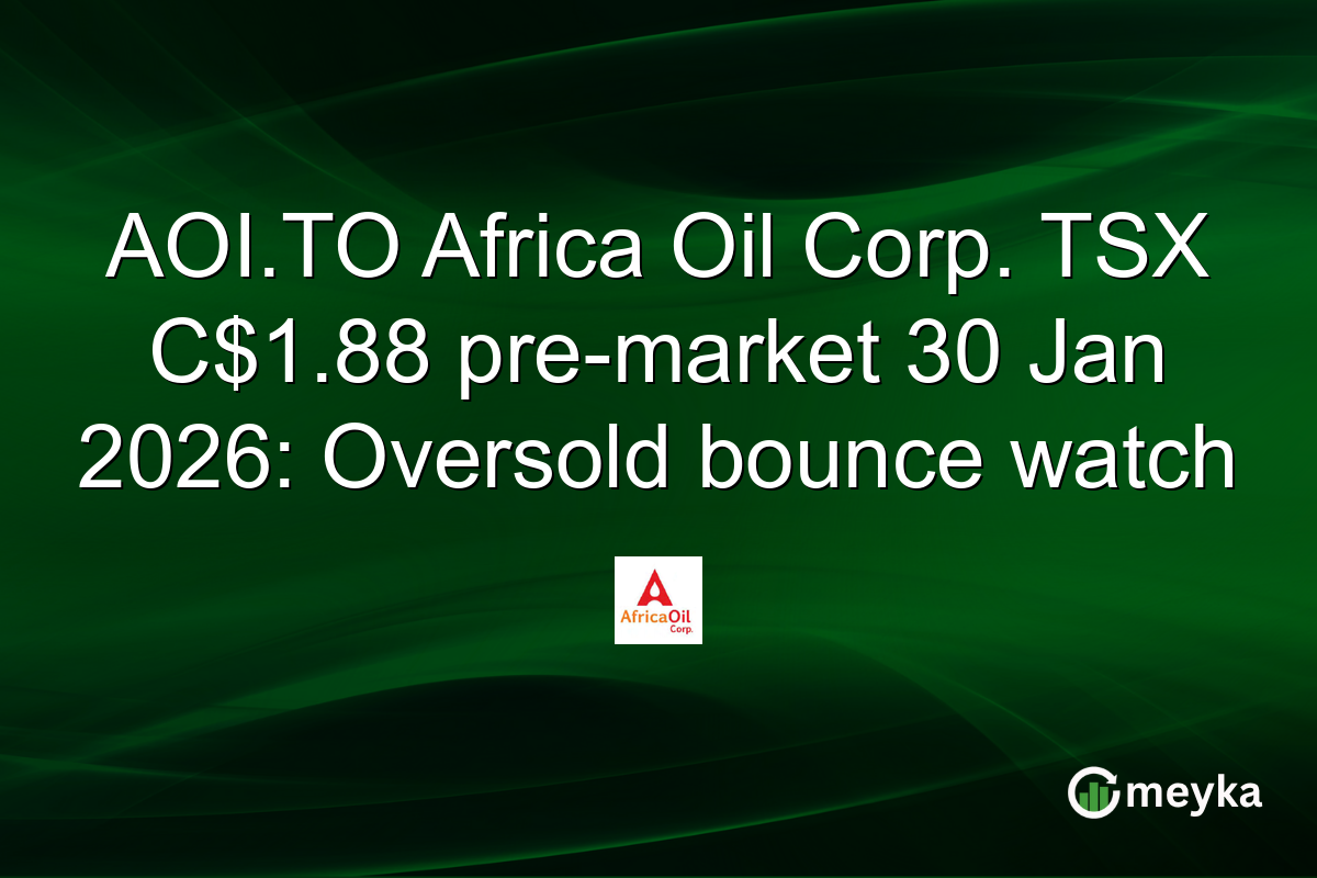 AOI.TO Africa Oil Corp. TSX C$1.88 pre-market 30 Jan 2026: Oversold bounce watch