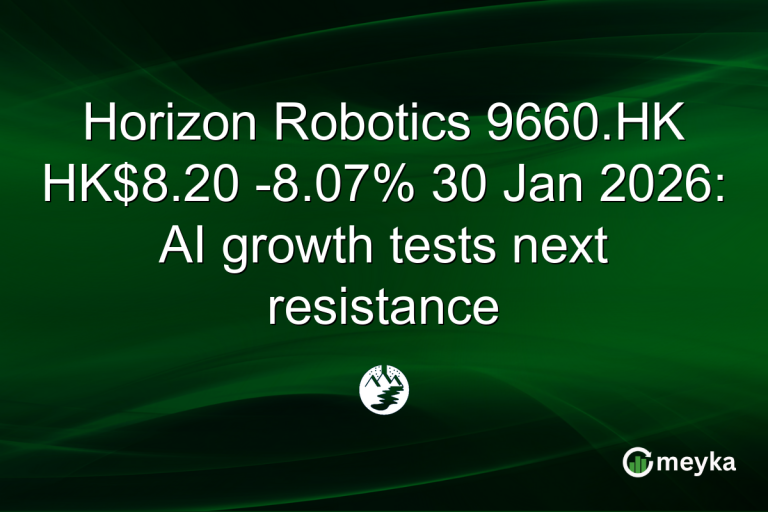 Horizon Robotics 9660.HK HK$8.20 -8.07% 30 Jan 2026: AI growth tests next resistance